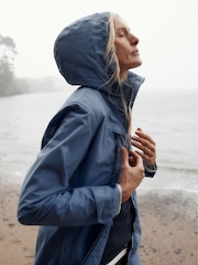 Seasalt Cornwall Sky Blue Coverack Waterproof Coat - Image 7 of 9