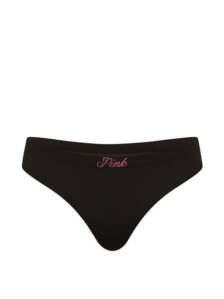 Victoria's Secret Pink Black Thong Seamless Knickers - Image 3 of 3 Victoria's Secret Pink Black Thong Seamless Knickers - Image 3 of 3