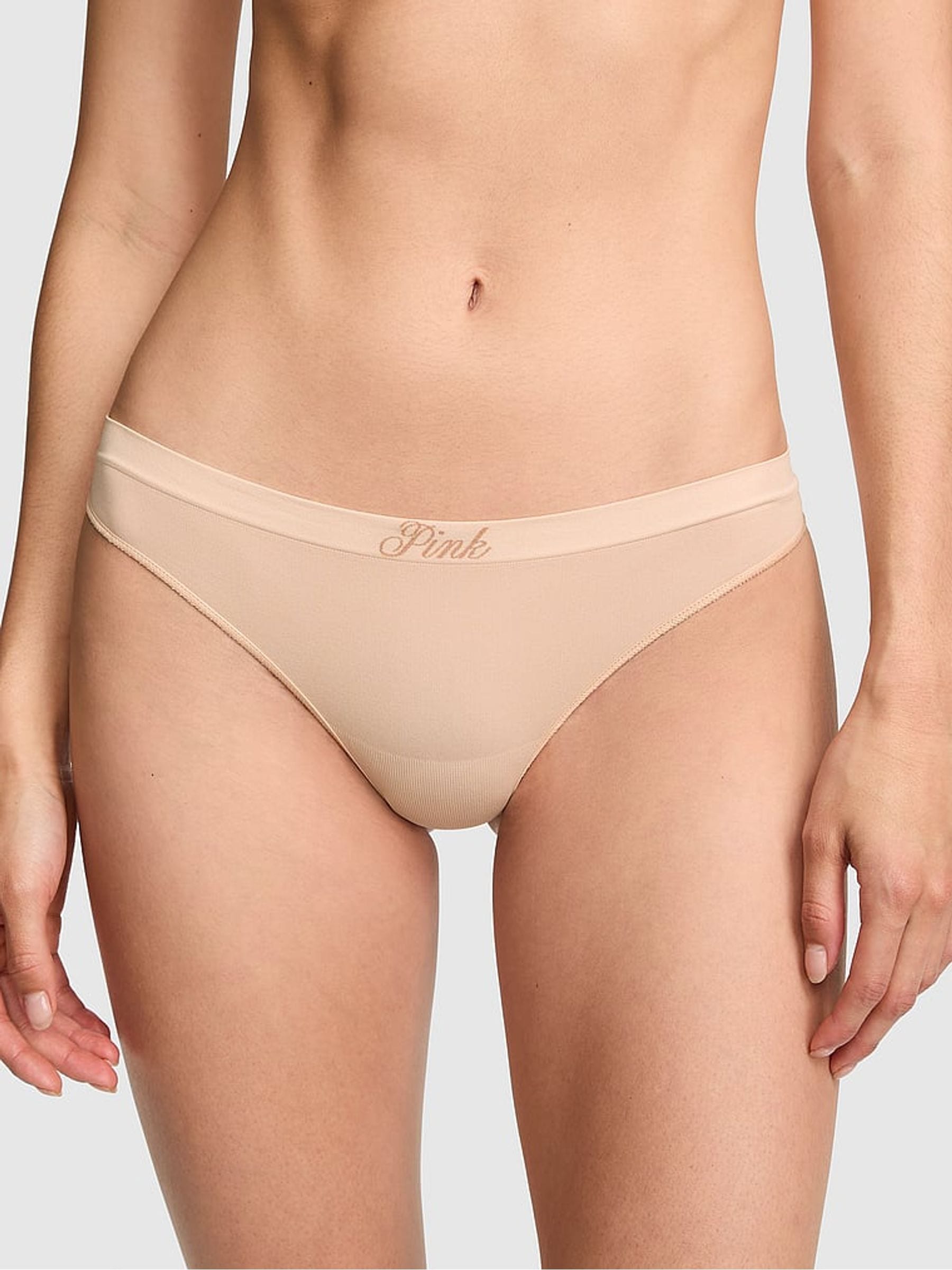 Victoria's Secret PINK Marzipan Nude Thong Seamless Knickers