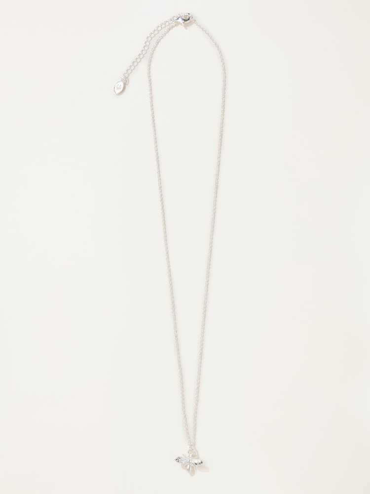 FatFace Silver Tone Bee Necklace - Image 1 of 2