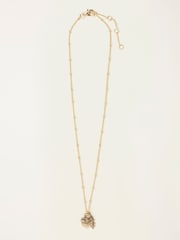 FatFace Gold Tone Acorn Leaf Necklace - Image 1 of 2