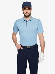 Galvin Green Blue Mitchell Breathable Short Sleeve Golf Shirt - Image 1 of 7