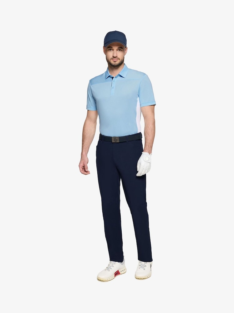 Galvin Green Blue Mitchell Breathable Short Sleeve Golf Shirt - Image 2 of 7