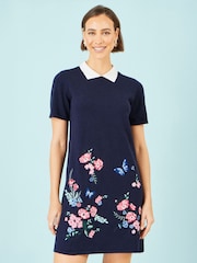 Yumi Embroidered Knitted Floral Tunic - Image 1 of 5