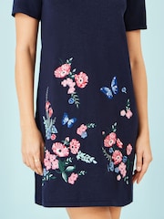 Yumi Embroidered Knitted Floral Tunic - Image 3 of 5