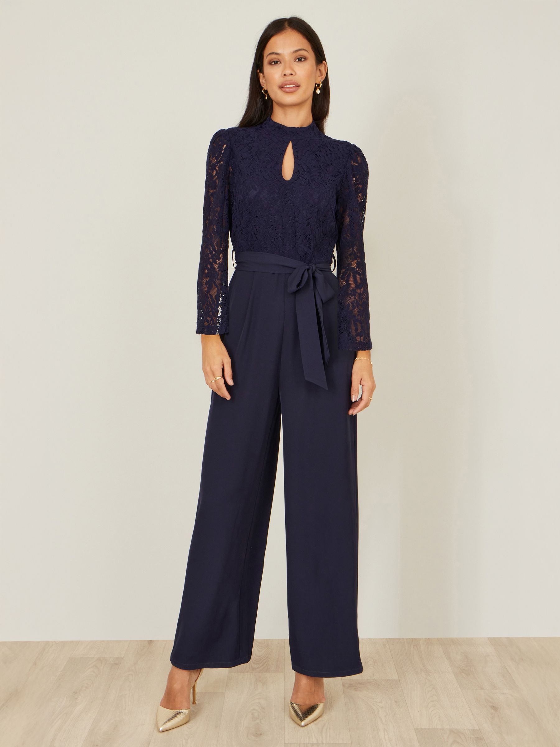 Buy Yumi Blue Lace Appliqué Jumpsuit from Next USA
