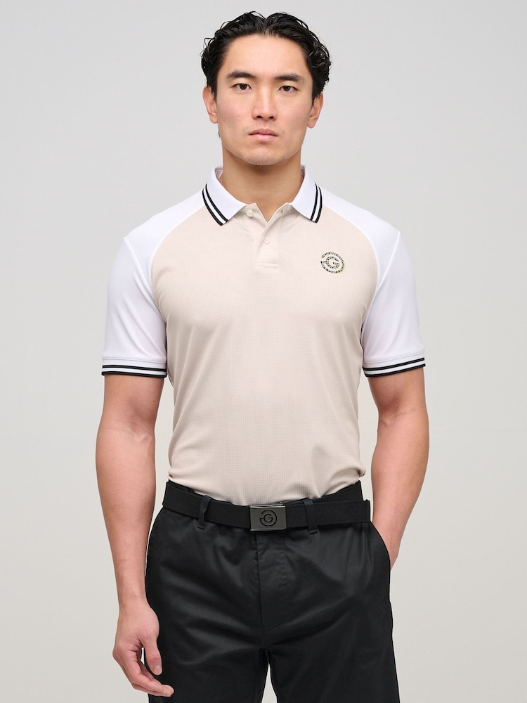Galvin Green White Myles Breathable Short Sleeve Golf Shirt - Image 1 of 8