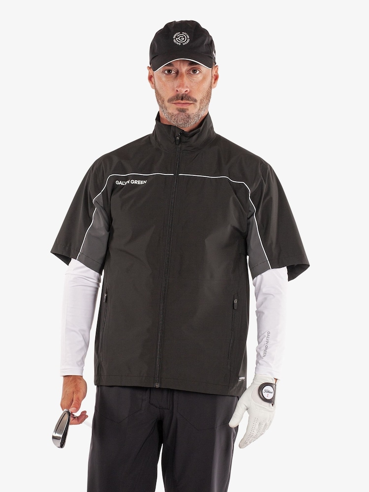 أسود - Galvin Green Air Waterproof Short Sleeve Golf Jacket - صورة 1 من 8