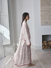 Cream Paisley Lightweight Viscose Dressing Gown - Image 3 of 5