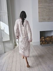 Cream Paisley Lightweight Viscose Dressing Gown - Image 4 of 5