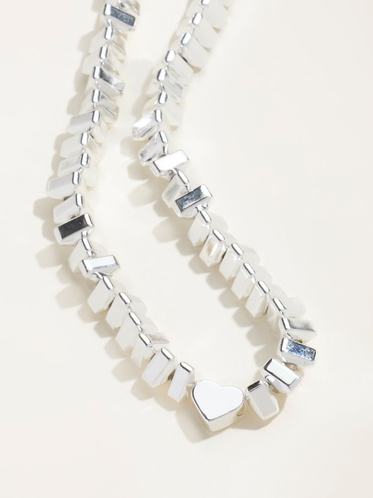 FatFace Silver Tone Heart Bracelet - Image 2 of 4 FatFace Silver Tone Heart Bracelet - Image 2 of 4