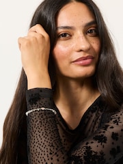 FatFace Silver Tone Heart Bracelet - Image 3 of 4