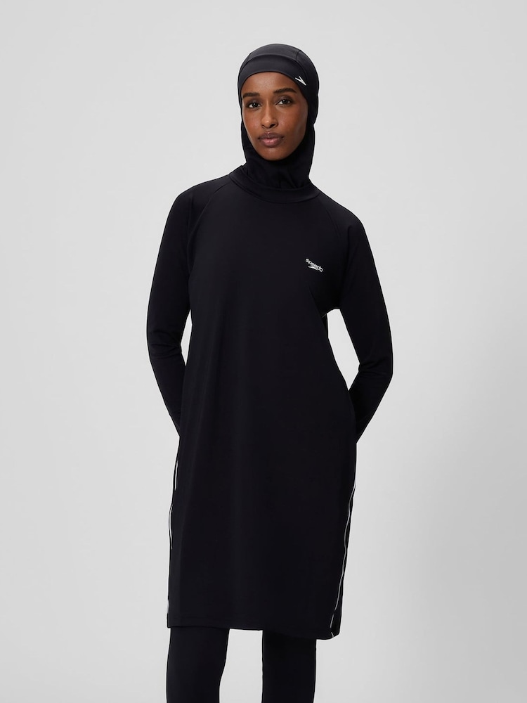 Speedo Black Endurance+ Modesty Swim Tunic - Image 1 of 4 Speedo Black Endurance+ Modesty Swim Tunic - Image 1 of 4