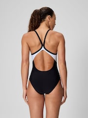 Speedo Black Solid Racerback One Piece Swimsuit - Image 2 of 5