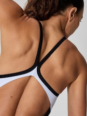 Speedo Black Solid Racerback One Piece Swimsuit - Image 4 of 5