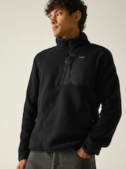 Schwarz - Regatta Frankie Borg Fleece mit halbem Reißverschluss - Bild 3 von 10