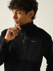 Schwarz - Regatta Frankie Borg Fleece mit halbem Reißverschluss - Bild 4 von 10
