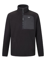 Schwarz - Regatta Frankie Borg Fleece mit halbem Reißverschluss - Bild 7 von 10