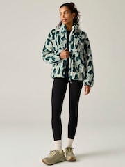 Regatta Deep Pine Brushstroke Camo Print Roswind Water Repellent Fleece - Image 4 of 10