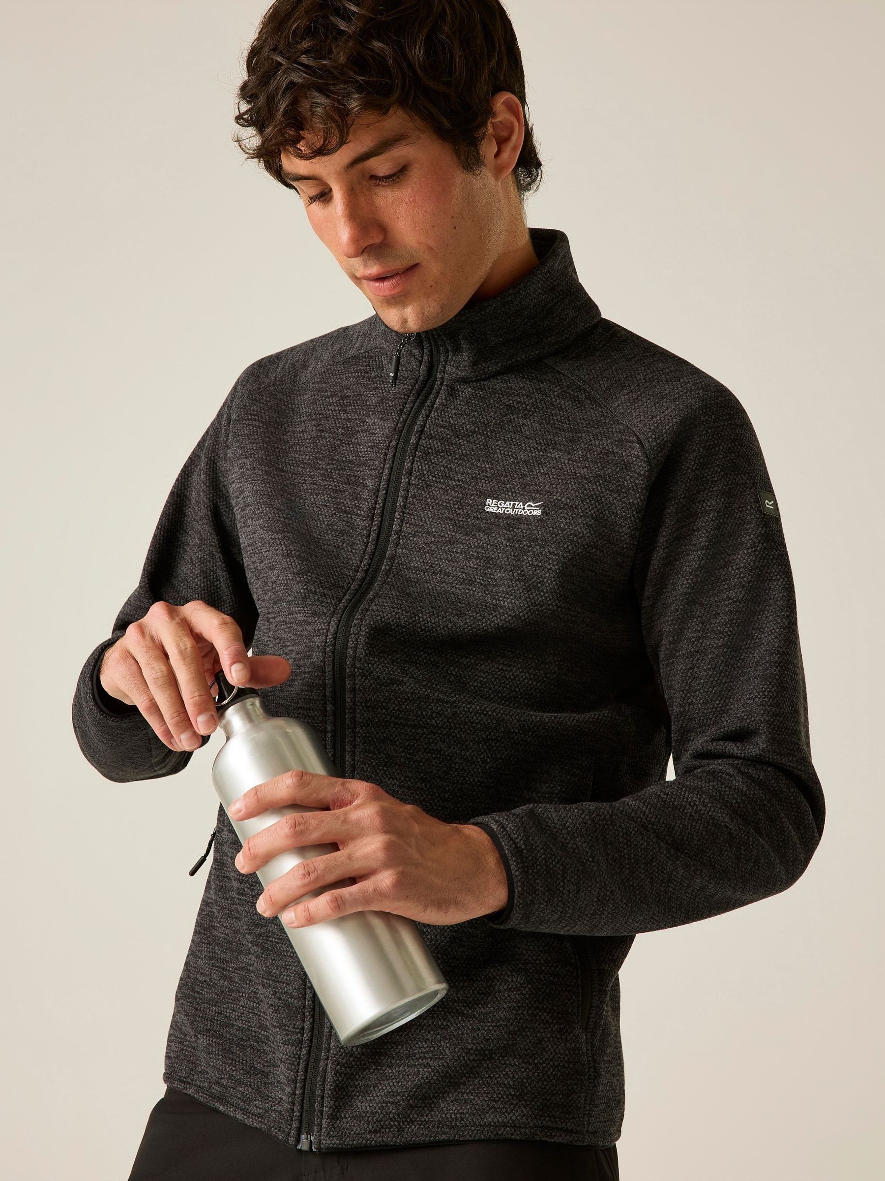 Regatta Men's Black Harrow Full Zip Fleece - Image 1