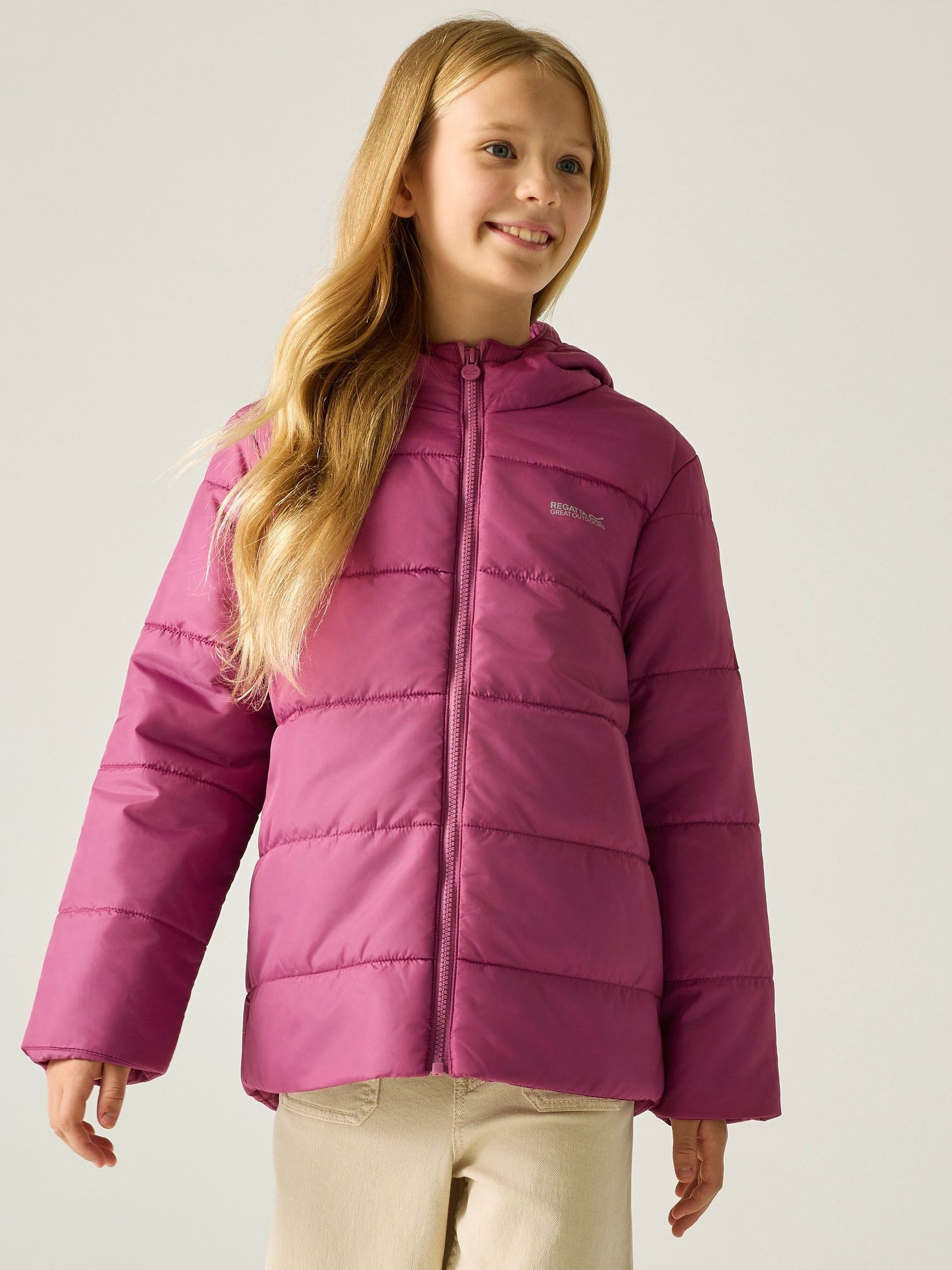 Regatta Girls Purple Halkner Baffled Jacket - Image 1