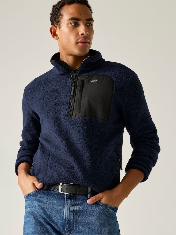 Blau - Regatta Frankie Borg Fleece mit halbem Reißverschluss - Bild 1 von 10 Blau - Regatta Frankie Borg Fleece mit halbem Reißverschluss - Bild 1 von 10