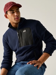 Blau - Regatta Frankie Borg Fleece mit halbem Reißverschluss - Bild 4 von 10
