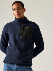 Blau - Regatta Frankie Borg Fleece mit halbem Reißverschluss - Bild 6 von 10