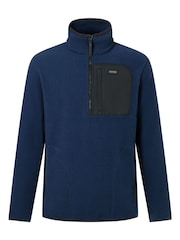 Blau - Regatta Frankie Borg Fleece mit halbem Reißverschluss - Bild 7 von 10