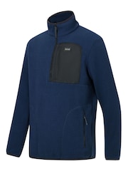 Blau - Regatta Frankie Borg Fleece mit halbem Reißverschluss - Bild 8 von 10