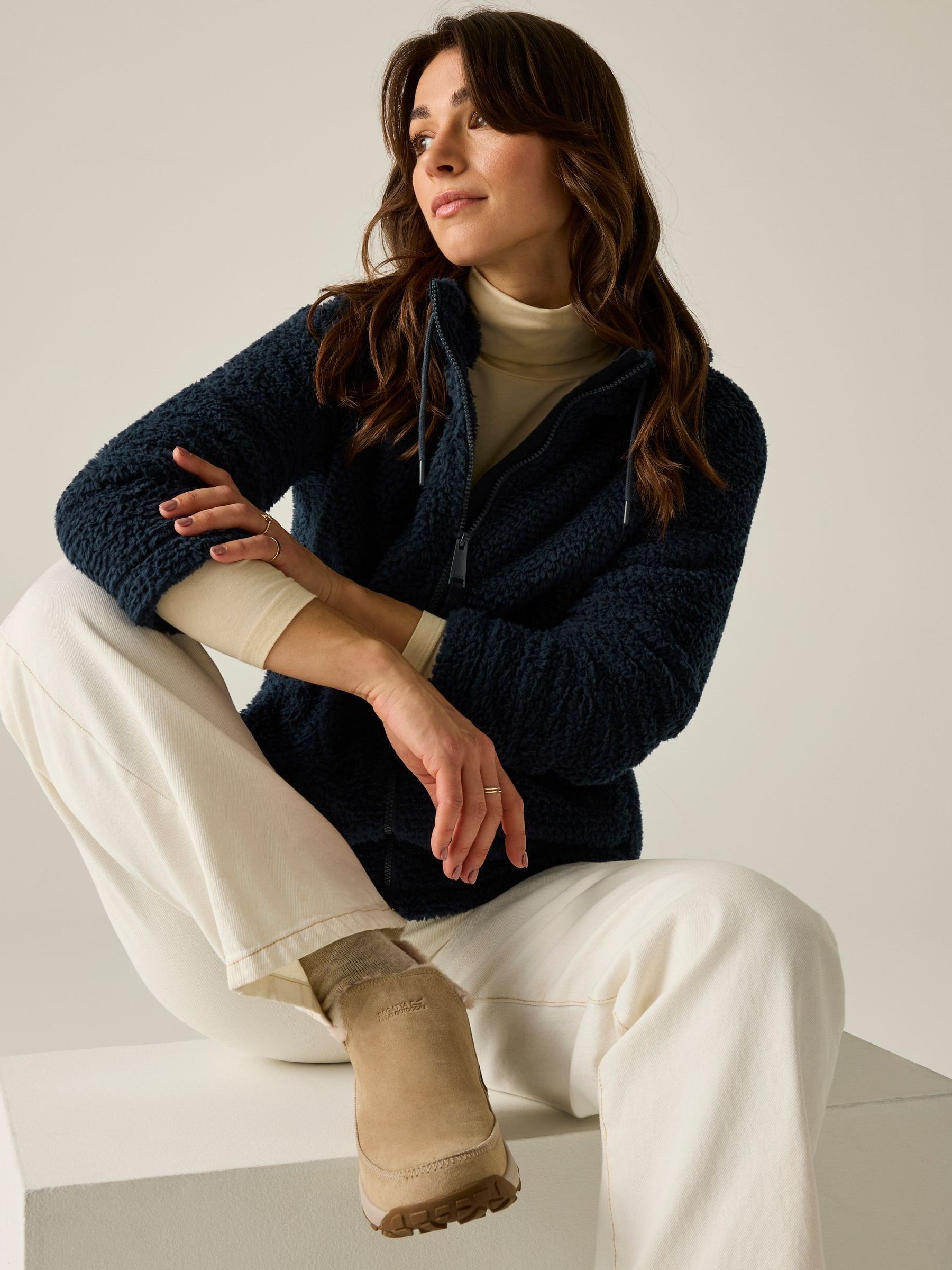 Regatta Women's Hooded Evelina Fleece Sweatshirt in Navy | Size: 16 - Image 6