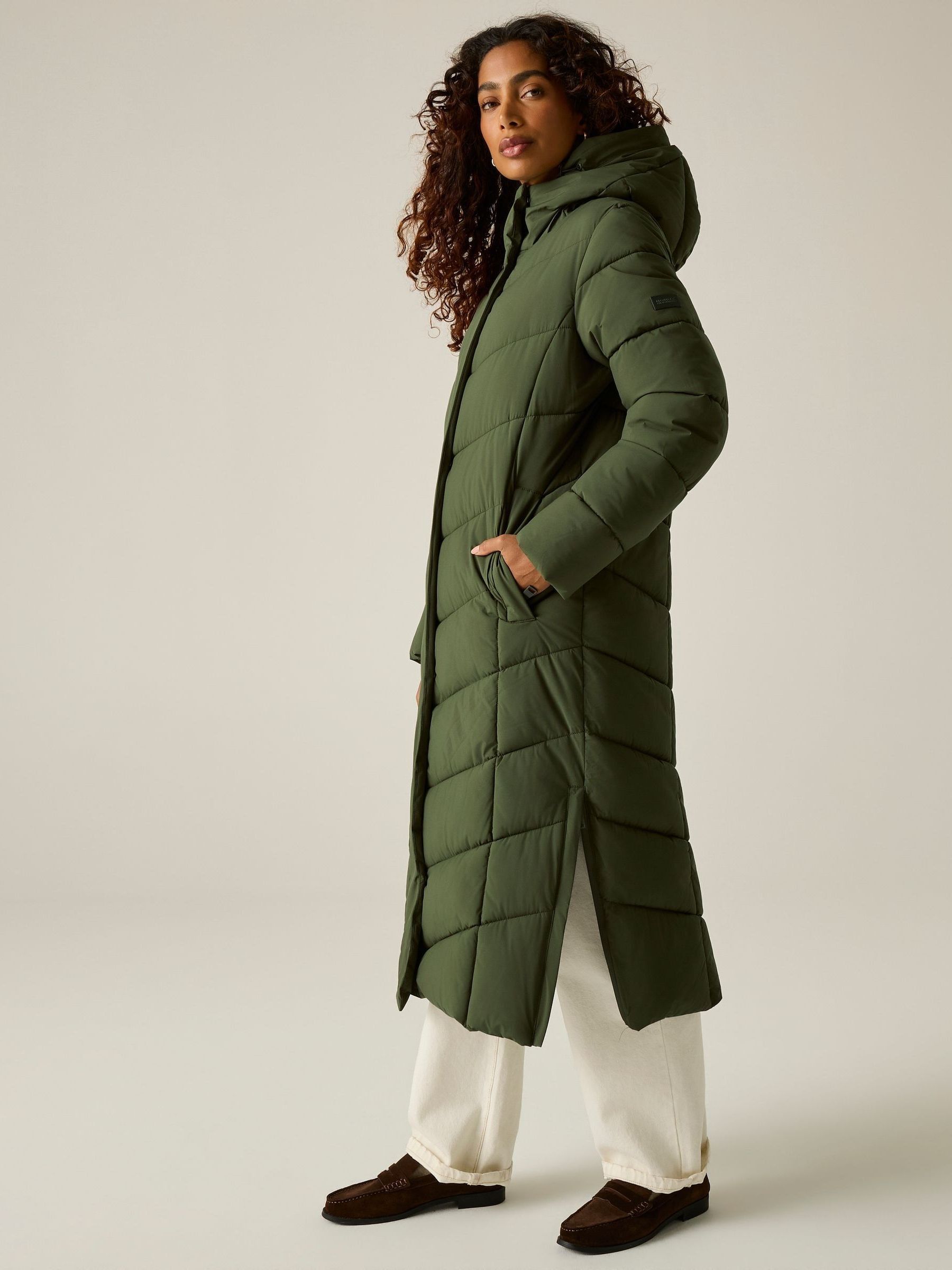 Regatta Women's Khaki Insulated Eloria Quilted Jacket In | Size: 20 - Image 3