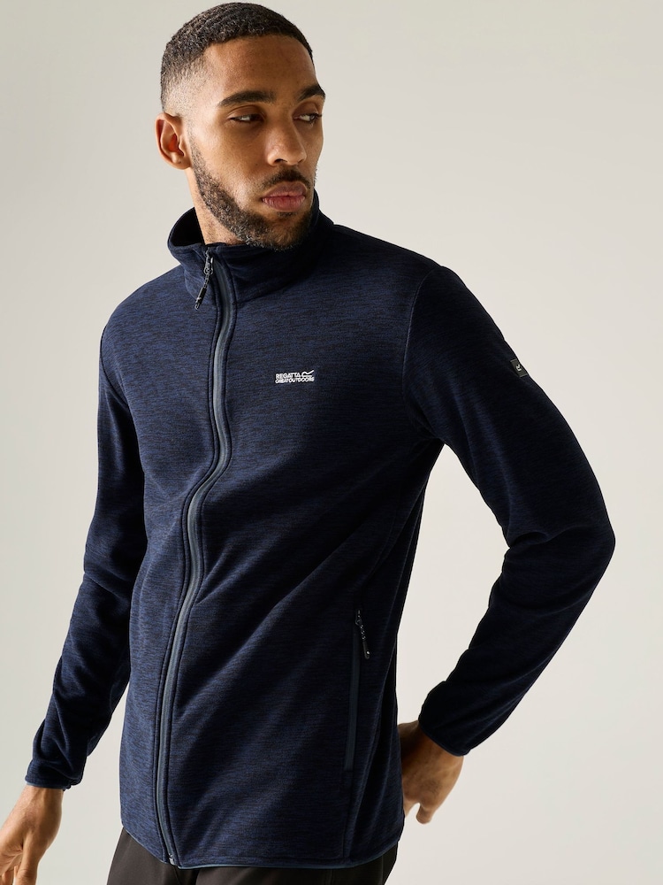 Blau - Regatta Harrow Fleecejacke mit durchgehendem Reißverschluss - Bild 2 von 9