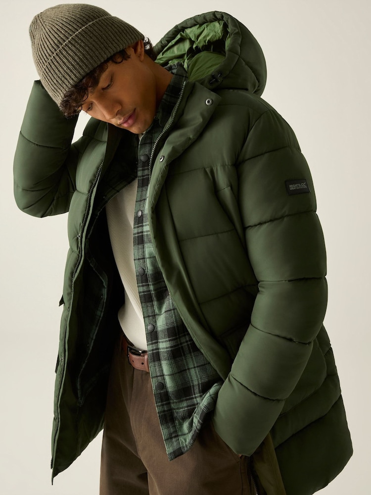 Regatta Green Marek longline Baffled Jacket - Image 1 of 11 Regatta Green Marek longline Baffled Jacket - Image 1 of 11