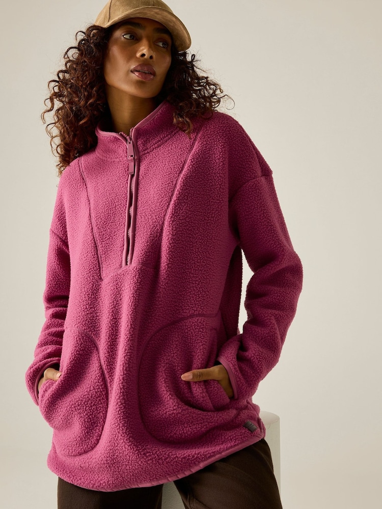 Regatta Purple Frankie Borg Longline Fleece - Image 1 of 10 Regatta Purple Frankie Borg Longline Fleece - Image 1 of 10