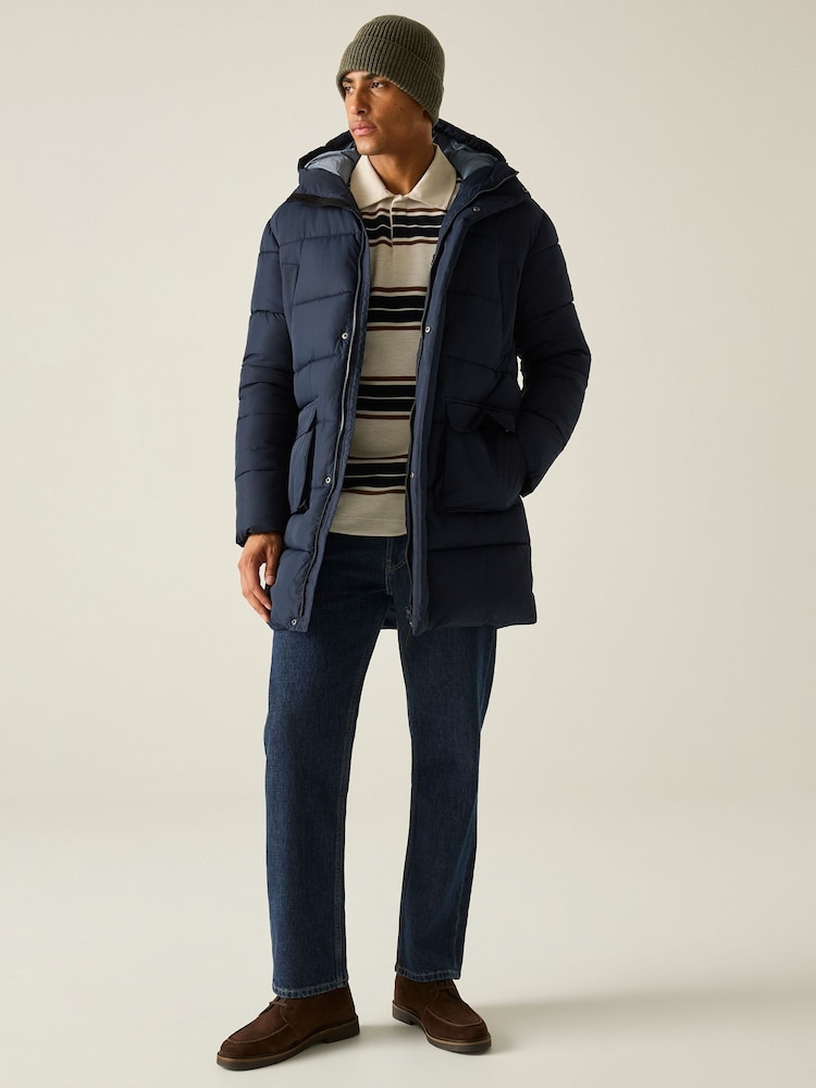 Regatta Blue Marek longline Baffled Jacket - Image 2 of 11 Regatta Blue Marek longline Baffled Jacket - Image 2 of 11