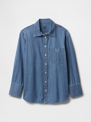 Gap Blue Chambray Denim Big Shirt - Image 5 of 5