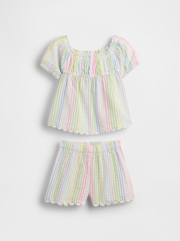 Gap Seersucker Stripe Outfit Set (6mths-5yrs) - Imaginea 2 din 4