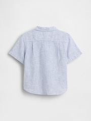 Dungă albastră - Gap Linen-Cotton Shirt (6mths-5yrs) - Imaginea 3 din 3