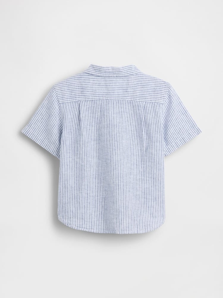 Dungă albastră - Gap Linen-Cotton Shirt (6mths-5yrs) - Imaginea 3 din 3