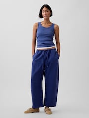 Gap Blue Rib Scoop Vest - Image 3 of 4