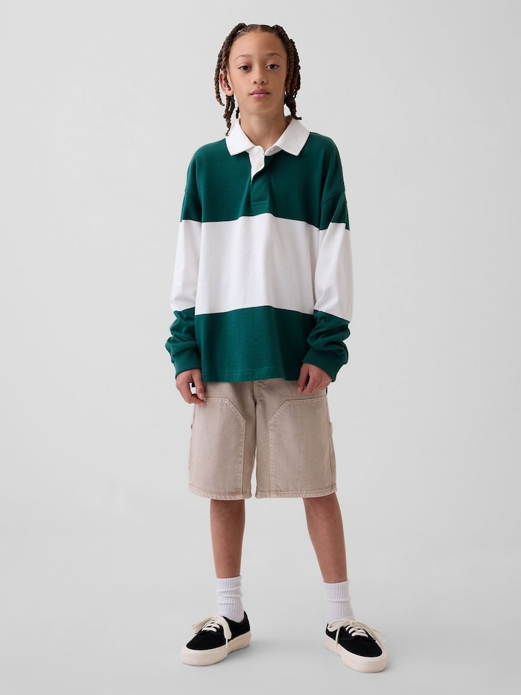 Gap 90s Loose Easy Denim Carpenter Shorts (4-13yrs) - Imaginea 1 din 1