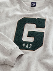 Gap Grey Relaxed Logo Sweatshirt - Image 3 of 4