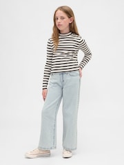 Blugi largi pe gleznă cu talie înaltă Gap Stride (5-13ani) - Imaginea 3 din 4