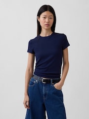 Marineblau - Gap Modern T-Shirt mit Rundhalsausschnitt - Bild 1 von 4