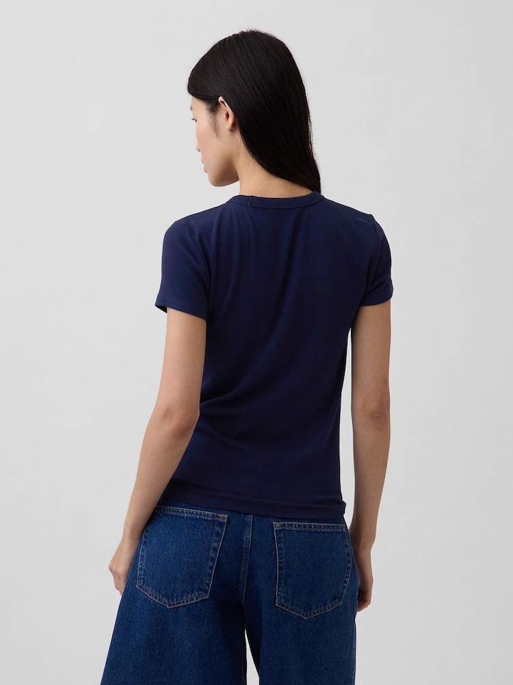 Marineblau - Gap Modern T-Shirt mit Rundhalsausschnitt - Bild 2 von 4