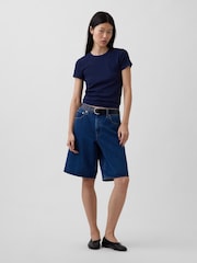 Marineblau - Gap Modern T-Shirt mit Rundhalsausschnitt - Bild 3 von 4