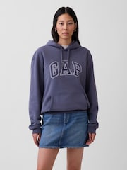 Gap Blue VintageSoft Arch Logo Hoodie - Image 4 of 6