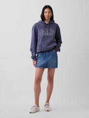 Gap Blue VintageSoft Arch Logo Hoodie - Image 5 of 6