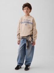 Brun - Gap Relaxed Graphic Sweatshirt (4-13yrs) - Image 3 de 5